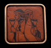 1970s ***MEDIEVIL LORD & LADY*** BRASS & LEATHER BUCKLE