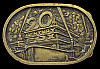 COOL VINTAGE 1976 *20th CENTURY FOX* SOLID BRASS BUCKLE