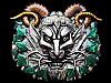 COOL NOS VINTAGE 1990 **EVIL-LOOKING FAUN** BELT BUCKLE
