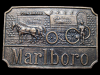 COOL VINTAGE 1970s *MARLBORO TOBACCO* WAGON BELT BUCKLE