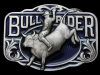 GREAT VINTAGE 1990 WESTERN STYLE BULL RIDER BELT BUCKLE