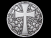 COOL NOS *CROSS ON SPIDERWEB* CIRCLE-SHAPED BELT BUCKLE