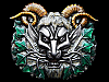 COOL NOS VINTAGE 1990 CUT-OUT **EVIL FAUN** BELT BUCKLE