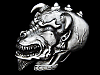 FANTASTIC NOS CUT-OUT *HORNED DEMON'S HEAD* BELT BUCKLE