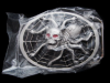 FANTASTIC NOS SPIDER W/ SKULL'S HEAD ON WEB BELT BUCKLE
