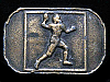 AWESOME VINTAGE 1970s **FOOTBALL PLAYER** BELT BUCKLE