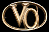 AWESOME 1970s **VO** CUTOUT SOLID BRASS BOOZE BUCKLE