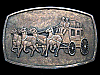 AWESOME VINTAGE 1970s OLD WEST STAGECOACH BELT BUCKLE