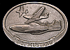 VINTAGE 1986 **P-51 MUSTANG** WW2 JET AIRPLANE PEWTER BUCKLE