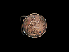 COOL VINTAGE REAL **1964 BRITISH LARGE PENNY** TURNED INTO BELT BUCKLE