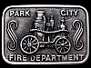 NOS VINTAGE 1984 PARK CITY FIRE DEPARTMENT ENGINE BELT BUCKLE
