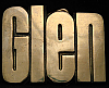 **NOS** VINTAGE 1970s CUT-OUT NAME ***GLEN*** SOLID BRASS BUCKLE