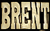 **NOS** VINTAGE 1970s CUT-OUT NAME ***BRENT*** SOLID BRASS BUCKLE