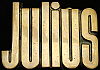 **NOS** VINTAGE 1970s CUT-OUT NAME ***JULIUS*** SOLID BRASS BUCKLE