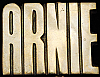 **NOS** VINTAGE 1970s CUT-OUT NAME ***ARNIE*** SOLID BRASS BUCKLE