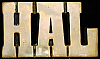 **NOS** VINTAGE 1970s CUT-OUT NAME ***HAL*** SOLID BRASS BUCKLE