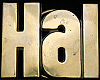 **NOS** VINTAGE 1970s CUT-OUT NAME ***HAL*** SOLID BRASS BUCKLE