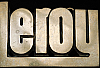 **NOS** VINTAGE 1970s CUT-OUT NAME ***LEROY*** SOLID BRASS BUCKLE