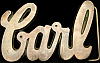 **NOS** VINTAGE 1970s CUT-OUT NAME ***CARL*** SOLID BRASS BUCKLE