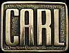 **NOS** VINTAGE 1970s CUT-OUT NAME ***CARL*** SOLID BRASS BUCKLE