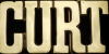 **NOS** VINTAGE 1970s CUT-OUT NAME ***CURT*** SOLID BRASS BUCKLE