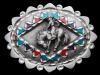 REALLY NICE 1996 SOUTHWEST STYLE RODEO COWBOY BELT BUCKLE