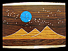 **NOS** GREAT VINTAGE 1970s ***MOON OVER MOUNTAINS*** INLAID ARTWORK BUCKLE