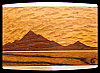 **NOS** AMAZING VINTAGE 1970s ***MOUNTAIN SCENE*** INLAID ARTWORK BUCKLE