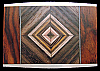 **NOS** AMAZING VINTAGE 1970s ***ABSTRACT ARTWORK*** WOOD INLAID BUCKLE