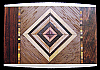 **NOS** AMAZING VINTAGE 1970s ***ABSTRACT ARTWORK*** WOOD INLAID BUCKLE