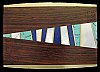 **NOS** AWESOME VINTAGE 1970s ***ABSTRACT ARTWORK*** WOOD INLAID BUCKLE
