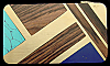 **NOS** AWESOME VINTAGE 1970s ***ABSTRACT ARTWORK*** WOOD & STONE INLAID BUCKLE