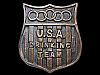 AWESOME VINTAGE 1970s U.S.A. DRINKING TEAM SOLID BRASS BUCKLE