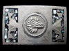 AWESOME VINTAGE 1970s SOUTHWEST STYLE DRAGON'S HEAD BELT BUCKLE