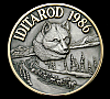 **NOS** VINTAGE 1986 ***IDITAROD*** DOG SLED RACE LTD EDITION PEWTER BUCKLE