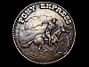 GREAT VINTAGE 1970s PONY EXPRESS COMMEMORATIVE BELT BUCKLE