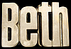 **NOS** VINTAGE 1970s CUT-OUT NAME ***BETH*** SOLID BRASS BUCKLE