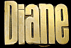 **NOS** VINTAGE 1970s CUT-OUT NAME ***DIANE*** SOLID BRASS BUCKLE