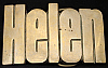 **NOS** VINTAGE 1970s CUT-OUT NAME ***HELEN*** SOLID BRASS BUCKLE