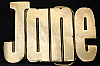 **NOS** VINTAGE 1970s CUT-OUT NAME ***JANE*** SOLID BRASS BUCKLE