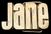 **NOS** VINTAGE 1970s CUT-OUT NAME ***JANE*** SOLID BRASS BUCKLE