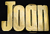 **NOS** VINTAGE 1970s CUT-OUT NAME ***JOAN*** SOLID BRASS BUCKLE