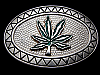 VERY COOL SOUTHWEST STYLE **MARIJUANA LEAF** BELT BUCKLE