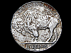 OVERSIZED VINTAGE 1970s REPLICA BUFFALO NICKEL BELT BUCKLE