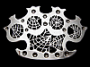 CUT-OUT SPIDER-WEB DECOR ON FAUX KNUCKLE RINGS BELT BUCKLE