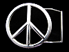 VINTAGE 1970s CUT-OUT HIPPIE STYLE PEACE SYMBOL BELT BUCKLE