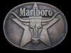 COOL VINTAGE 1987 MARLBORO CIGARETTES SOLID BRASS BUCKLE