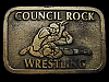 GREAT VINTAGE 1970s COUNCIL ROCK WRESTLING BELT BUCKLE