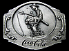 1990 COCA-COLA COMPANY (BOY FISHING ON STUMP) BELT BUCKLE