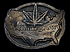 NICE VINTAGE 1970s U.S. HOMEGROWN MARIJUANA (LEAF) BELT BUCKLE